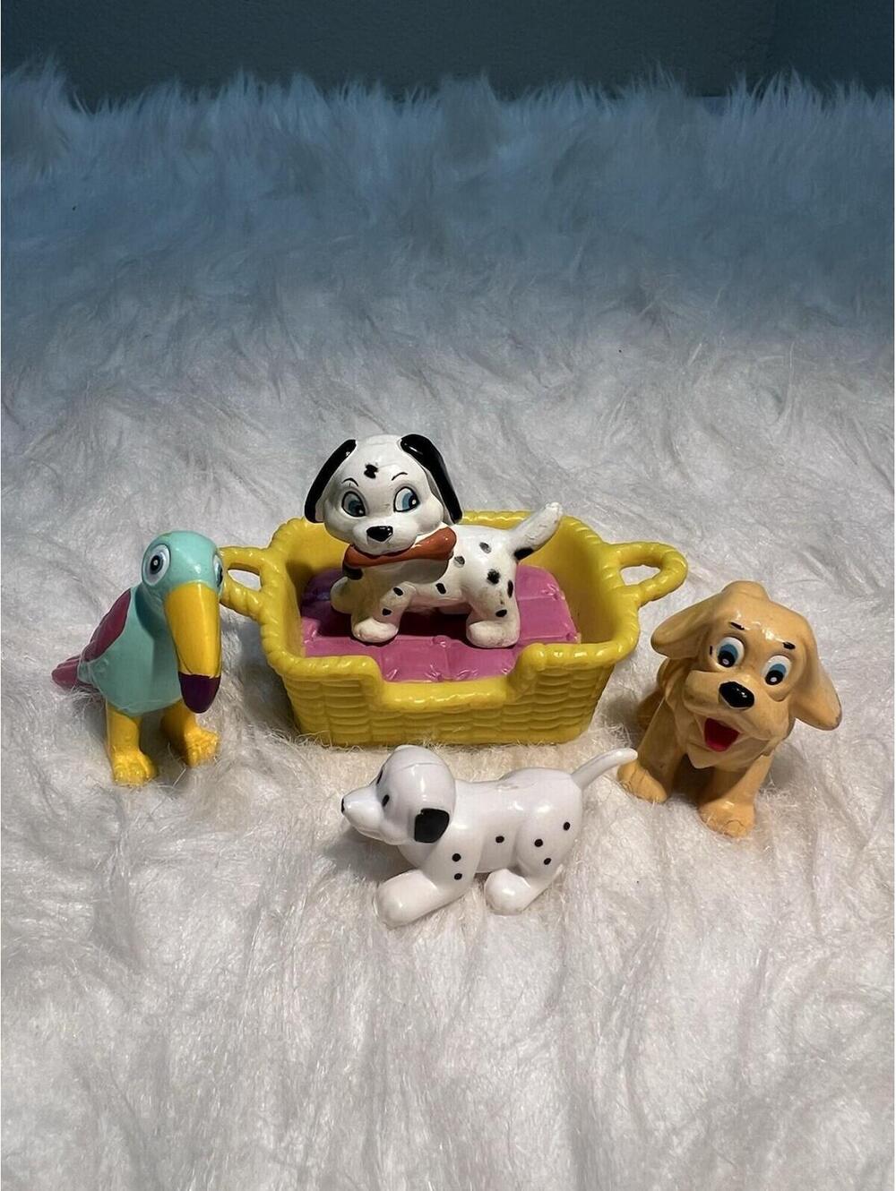 Vintage 90’s Jasman My Precious Pets Animals PVC Figurines Lot Dogs, Bird & Bed